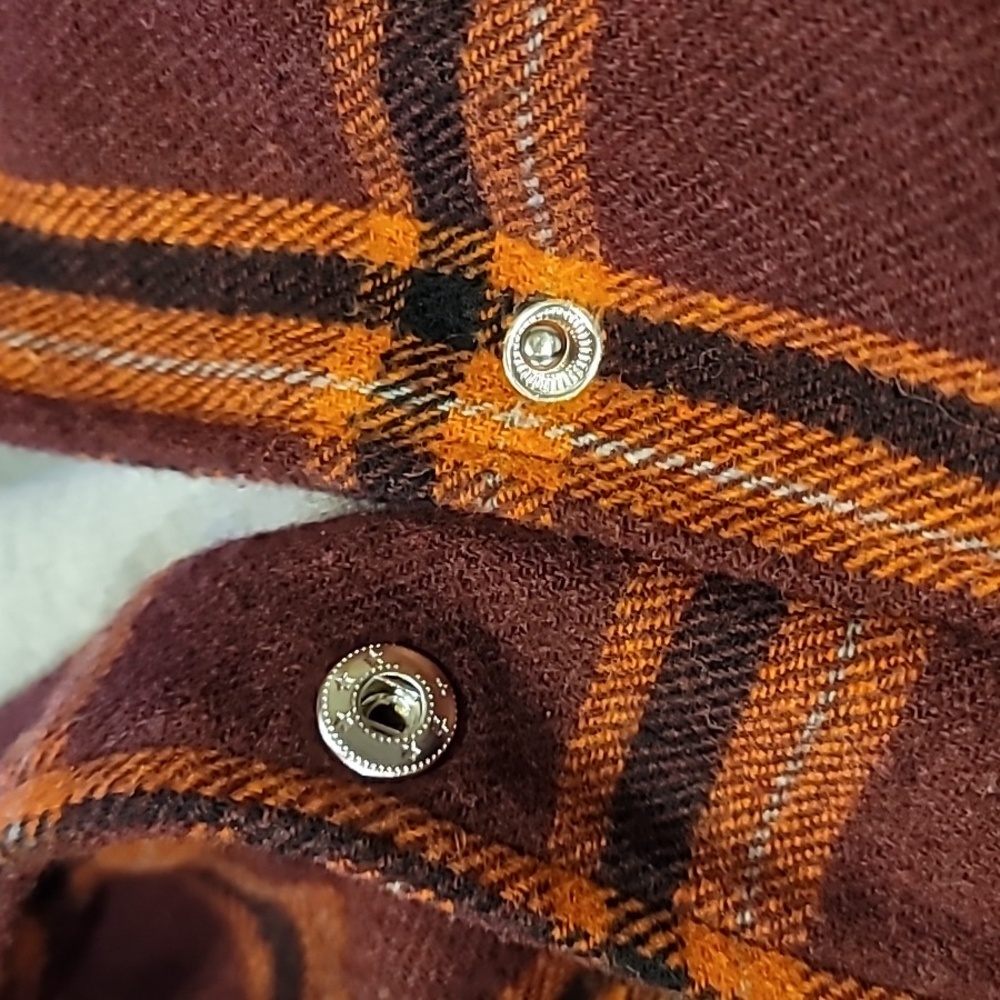 Fashion Nova Outdoor Plaid All In One Shirt Hoodie Top XL - Picture 11 of 17